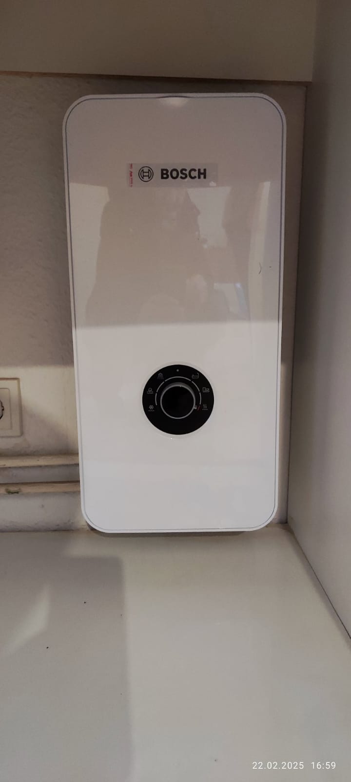 Installierter Durchlauferhitzer